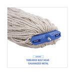 Load image into Gallery viewer, Mop Head, Lie-flat Head, Cotton Fiber, 24 Oz., White, 12/carton