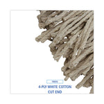 Load image into Gallery viewer, Mop Head, Lie-flat Head, Cotton Fiber, 24 Oz., White, 12/carton