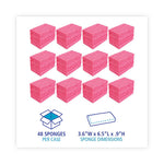 Load image into Gallery viewer, Small Cellulose Sponge, 3.6 X 6.5, 0.9" Thick, Pink, 2/pack, 24 Packs/carton