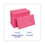 Load image into Gallery viewer, Small Cellulose Sponge, 3.6 X 6.5, 0.9" Thick, Pink, 2/pack, 24 Packs/carton