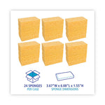 Load image into Gallery viewer, Medium Cellulose Sponge, 3.67 X 6.08, 1.55" Thick, Yellow, 24/carton