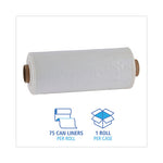 Load image into Gallery viewer, Industrial Drum Liners Rolls, 60 Gal, 1.8 Mil, 38 X 63, Clear, 1 Roll Of 75 Bags