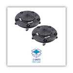 Load image into Gallery viewer, Refuse Container Utility Dolly, 300 Lb Capacity, 18.25" Diameter, Gray