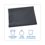 Load image into Gallery viewer, Linear Low Density Industrial Can Liners, 60 Gal, 1.3 Mil, 38 X 58, Gray, 100/carton