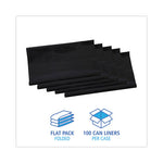 Load image into Gallery viewer, Linear Low Density Industrial Can Liners, 45 Gal, 1.7 Mil, 40 X 46, Black, 100/carton