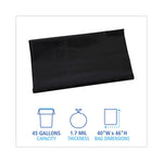 Load image into Gallery viewer, Linear Low Density Industrial Can Liners, 45 Gal, 1.7 Mil, 40 X 46, Black, 100/carton