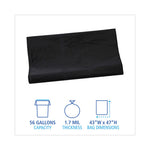 Load image into Gallery viewer, Linear Low Density Industrial Can Liners, 56 Gal, 1.7 Mil, 43 X 47, Black, 100/carton