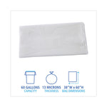Load image into Gallery viewer, High Density Industrial Can Liners Flat Pack, 60 Gal, 13 Mic, 38 X 60, Natural, 200/carton