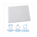 Load image into Gallery viewer, High Density Industrial Can Liners Flat Pack, 60 Gal, 16 Mic, 38 X 60, Natural, 100/carton