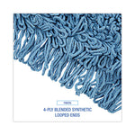 Load image into Gallery viewer, Dry Mopping Kit, 24 X 5 Blue Synthetic Head, 60" Natural Wood/metal Handle