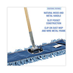 Load image into Gallery viewer, Dry Mopping Kit, 24 X 5 Blue Synthetic Head, 60" Natural Wood/metal Handle