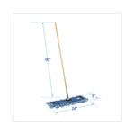 Load image into Gallery viewer, Dry Mopping Kit, 24 X 5 Blue Synthetic Head, 60" Natural Wood/metal Handle