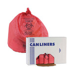 Load image into Gallery viewer, Linear Low Density Health Care Trash Can Liners, 16 Gal, 1.3 Mil, 24 X 32, Red, 250/carton