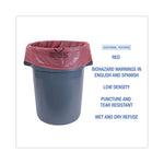 Load image into Gallery viewer, Linear Low Density Health Care Trash Can Liners, 45 Gal, 1.3 Mil, 40 X 46, Red, 100/carton