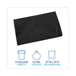 Load image into Gallery viewer, Linear Low Density Industrial Can Liners, 33 Gal, 0.6 Mil, 33 X 39, Black, 200/carton
