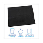 Load image into Gallery viewer, Linear Low Density Industrial Can Liners, 60 Gal, 0.7 Mil, 38 X 58, Black, 100/carton