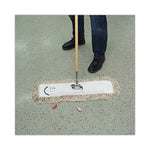 Load image into Gallery viewer, Cotton Dry Mopping Kit, 24 X 5 Natural Cotton Head, 60" Natural Wood Handle
