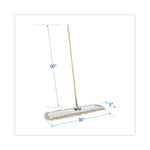 Load image into Gallery viewer, Cotton Dry Mopping Kit, 36 X 5 Natural Cotton Head, 60" Natural Wood Handle