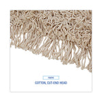 Load image into Gallery viewer, Cotton Dry Mopping Kit, 36 X 5 Natural Cotton Head, 60" Natural Wood Handle