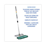 Load image into Gallery viewer, Microfiber Cleaning Kit, 18" Wide Blue/green Microfiber Head, 35" To 60" Gray Aluminum Handle