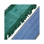Load image into Gallery viewer, Microfiber Cleaning Kit, 18" Wide Blue/green Microfiber Head, 35" To 60" Gray Aluminum Handle