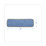 Load image into Gallery viewer, Microfiber Mop Head, Blue, 18 X 5, Split Microfiber, Hook And Loop Back, Dozen