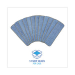 Load image into Gallery viewer, Microfiber Mop Head, Blue, 18 X 5, Split Microfiber, Hook And Loop Back, Dozen