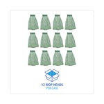Load image into Gallery viewer, Microfiber Looped-end Wet Mop Head, Large, Green, 12/carton