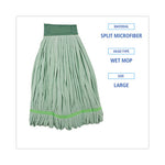 Load image into Gallery viewer, Microfiber Looped-end Wet Mop Head, Large, Green, 12/carton