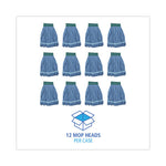 Load image into Gallery viewer, Microfiber Looped-end Wet Mop Heads, Medium, Blue, 12/carton, 12/carton