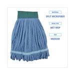 Load image into Gallery viewer, Microfiber Looped-end Wet Mop Heads, Medium, Blue, 12/carton, 12/carton