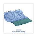 Load image into Gallery viewer, Microfiber Looped-end Wet Mop Heads, Medium, Blue, 12/carton, 12/carton