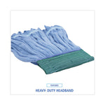 Load image into Gallery viewer, Microfiber Looped-end Wet Mop Head, Medium, Blue