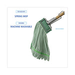 Load image into Gallery viewer, Microfiber Looped-end Wet Mop Heads, Medium, Green, 12/carton
