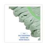 Load image into Gallery viewer, Microfiber Looped-end Wet Mop Heads, Medium, Green, 12/carton