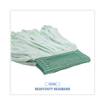 Load image into Gallery viewer, Microfiber Looped-end Wet Mop Head, Medium, Green