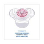 Load image into Gallery viewer, Urinal Screen With Para Deodorizer Block, Cherry Scent, 3 Oz, Red/white, 12/box