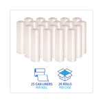 Load image into Gallery viewer, High Density Industrial Can Liners Coreless Rolls, 30 Gal, 16 Mic, 30 X 37, Natural, 25 Bags/roll, 20 Rolls/carton