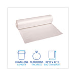 Load image into Gallery viewer, High Density Industrial Can Liners Coreless Rolls, 30 Gal, 16 Mic, 30 X 37, Natural, 25 Bags/roll, 20 Rolls/carton