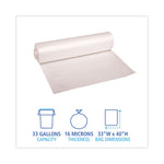 Load image into Gallery viewer, High Density Industrial Can Liners Coreless Rolls, 33 Gal, 16 Mic, 33 X 40, Natural, 25 Bags/roll, 10 Rolls/carton