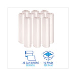 Load image into Gallery viewer, High Density Industrial Can Liners Coreless Rolls, 33 Gal, 16 Mic, 33 X 40, Natural, 25 Bags/roll, 10 Rolls/carton