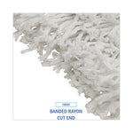 Load image into Gallery viewer, Banded Rayon Cut-end Mop Heads, #24, White, 1.25" Headband, 12/carton