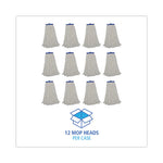 Load image into Gallery viewer, Cut-end Lie-flat Mop Head, Rayon, 16oz, White, 12/carton