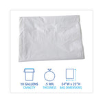 Load image into Gallery viewer, Linear Low Density Industrial Can Liners, 10 Gal, 0.5 Mil, 24 X 23, White, 500/carton