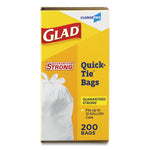 Load image into Gallery viewer, Tall Kitchen Quick-tie Bags, 13 Gal, 0.66 Mil, 23.75" X 28", White, 200/box