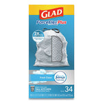 Load image into Gallery viewer, Forceflexplus Odorshield Tall Kitchen Drawstring Trash Bags, 13 Gal, 0.9 Mil, 24" X 28", White, 34 Bags/box, 6 Boxes/carton