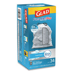 Load image into Gallery viewer, Forceflexplus Odorshield Tall Kitchen Drawstring Trash Bags, 13 Gal, 0.9 Mil, 24" X 28", White, 34 Bags/box, 6 Boxes/carton