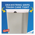Load image into Gallery viewer, Tall Kitchen Drawstring Trash Bags, 13 Gal, 0.72 Mil, 24" X 27.38", Gray, 100 Bags/box, 4 Boxes/carton
