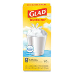 Load image into Gallery viewer, Odorshield Quick-tie Small Trash Bags, 4 Gal, 0.5 Mil, 8" X 18", White, 26 Bags/box, 6 Boxes/carton