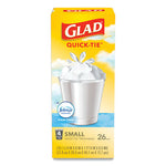 Load image into Gallery viewer, Odorshield Quick-tie Small Trash Bags, 4 Gal, 0.5 Mil, 8" X 18", White, 26 Bags/box, 6 Boxes/carton